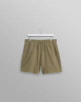 wax london men's Dudley - Khaki Textured Waffle Shorts