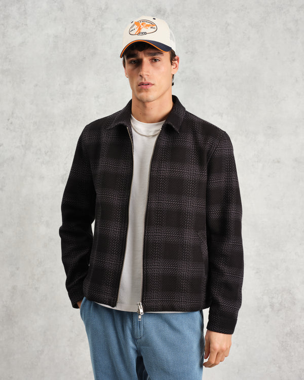 wax london Eldon - Black and Grey Check Jacket