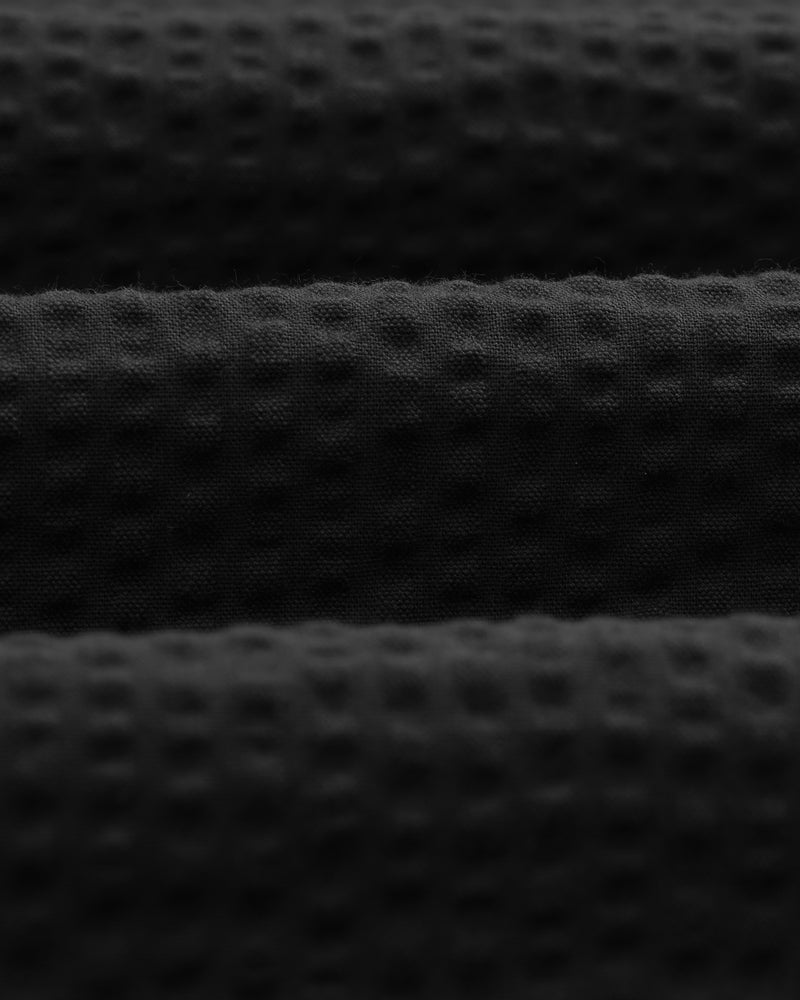 wax london men's Eldon - Black Cotton Seersucker Jacket