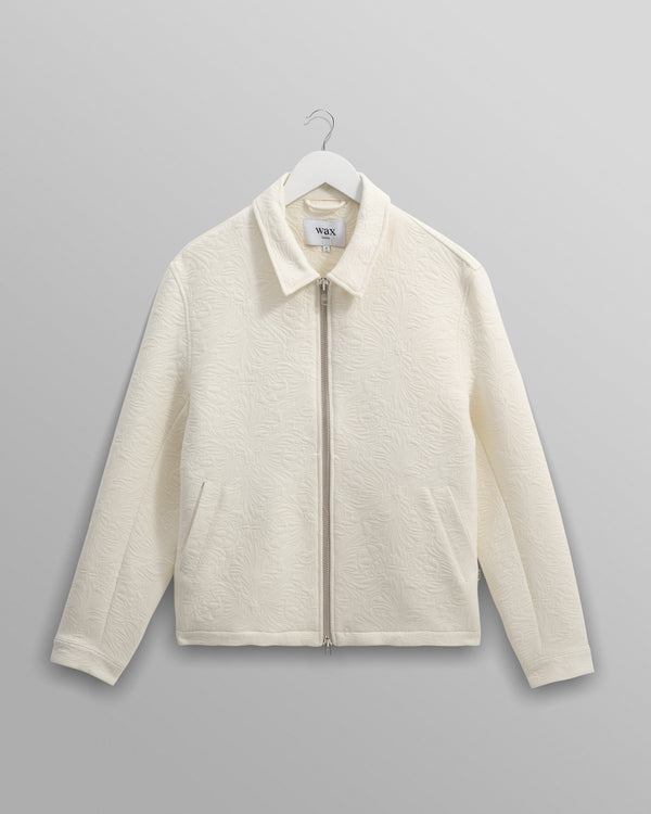 wax london men's Eldon - Ecru Meadow Jacquard Jacket