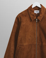 wax london Eldon Jacket Brown Suede