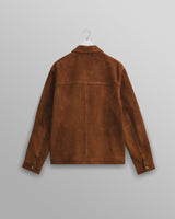 wax london Eldon Jacket Brown Suede