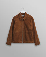 wax london Eldon Jacket Brown Suede