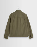 wax london men's Eldon - Khaki Crinkle Cotton-Linen Jacket