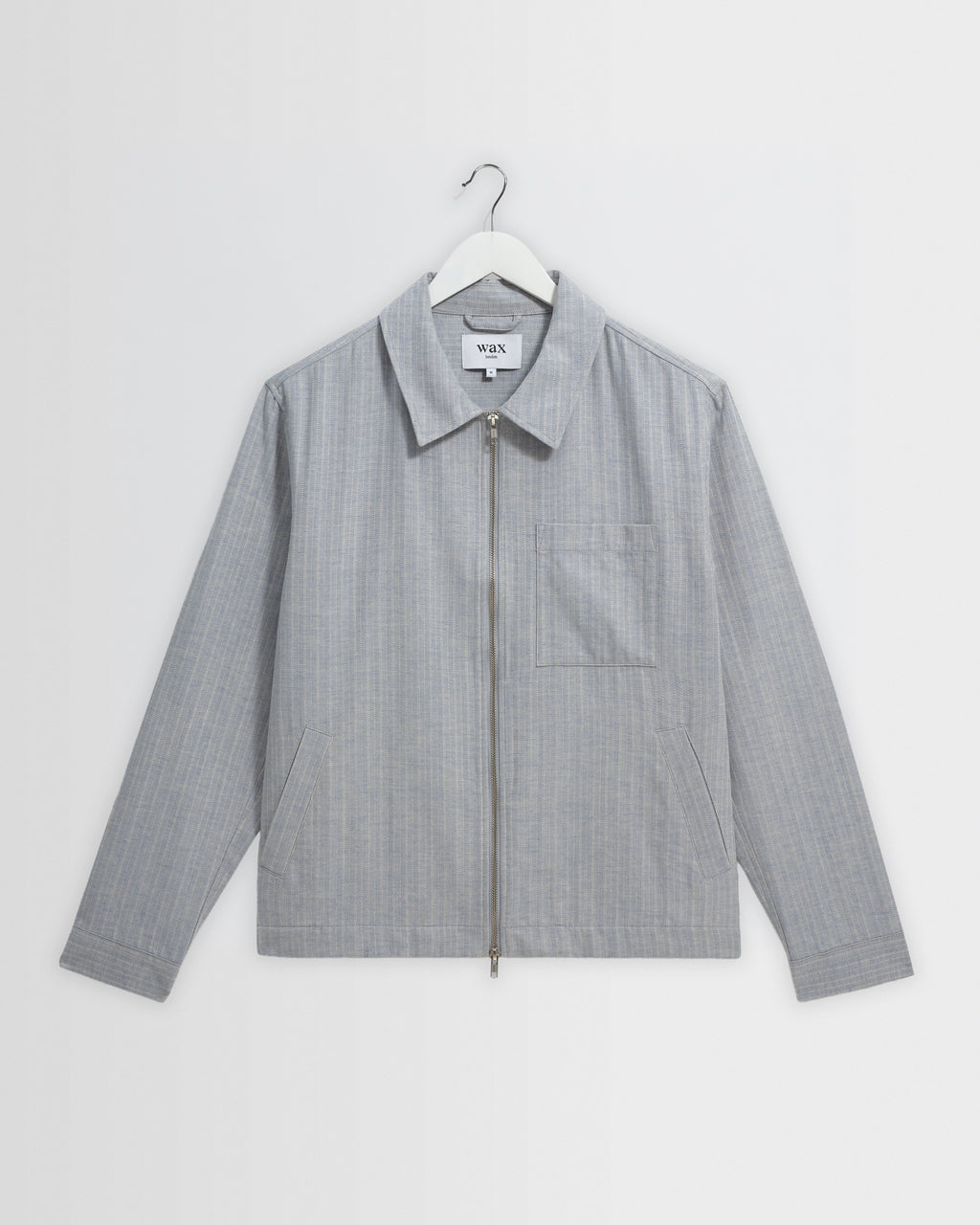 Eldon Light Blue Herringbone Cotton Jacket