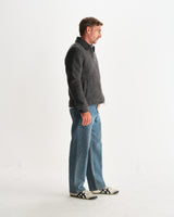 wax london men's Eldon - Mid Grey Boiled Wool Jacket
