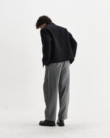 wax london men's Eldon - Midnight Navy Boiled Italian Wool Jacket