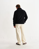 wax london men's Eldon - Midnight Navy Boiled Wool Jacket