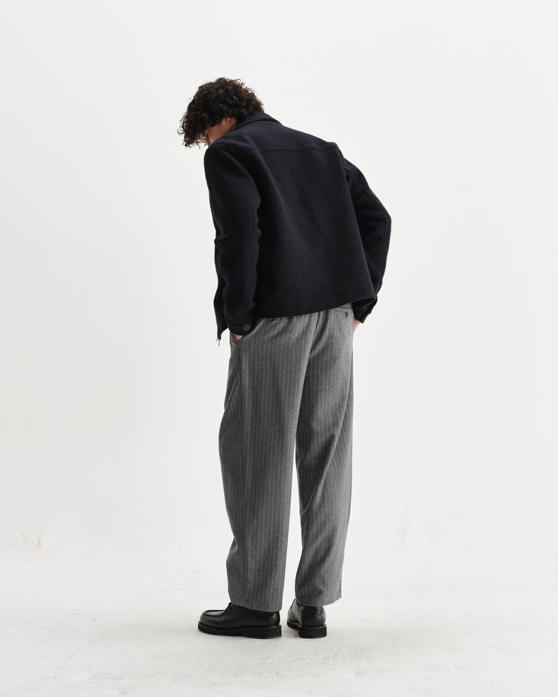 Men's Midnight Navy Boiled Italian Wool Jacket | Wax London