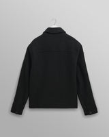 wax london men's Eldon - Midnight Navy Boiled Wool Jacket