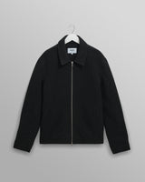 wax london men's Eldon - Midnight Navy Boiled Wool Jacket