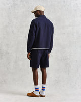 wax london Eldon - Navy Cotton Seersucker Jacket