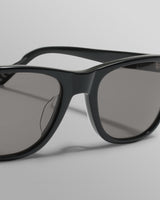 wax london Eltham - Black Acetate Square Sunglasses