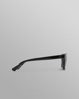 wax london Eltham - Black Acetate Square Sunglasses