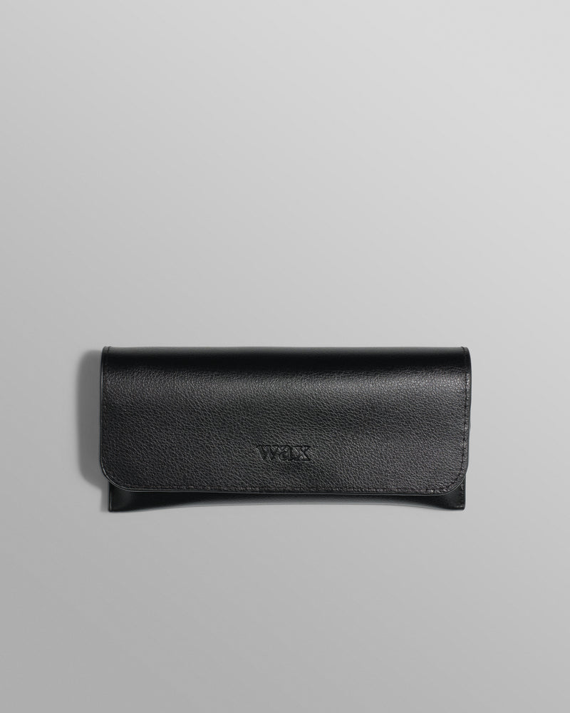 wax london Eltham - Black Acetate Square Sunglasses
