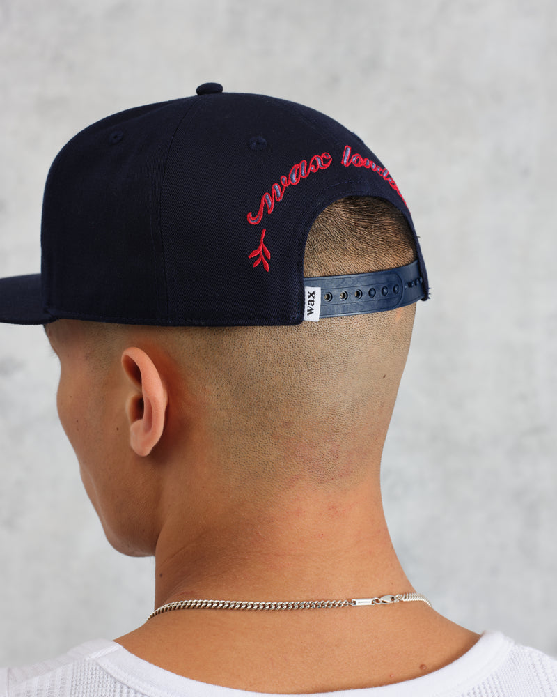 wax london Farrell - Navy Cotton Trucker Cap