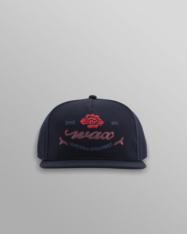 wax london men's Farrell - Navy Cotton Trucker Cap