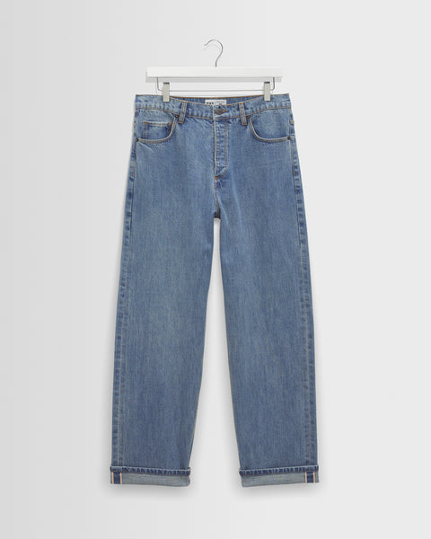 Felix - Blue Wash Selvedge Loose Fit Denim Jeans