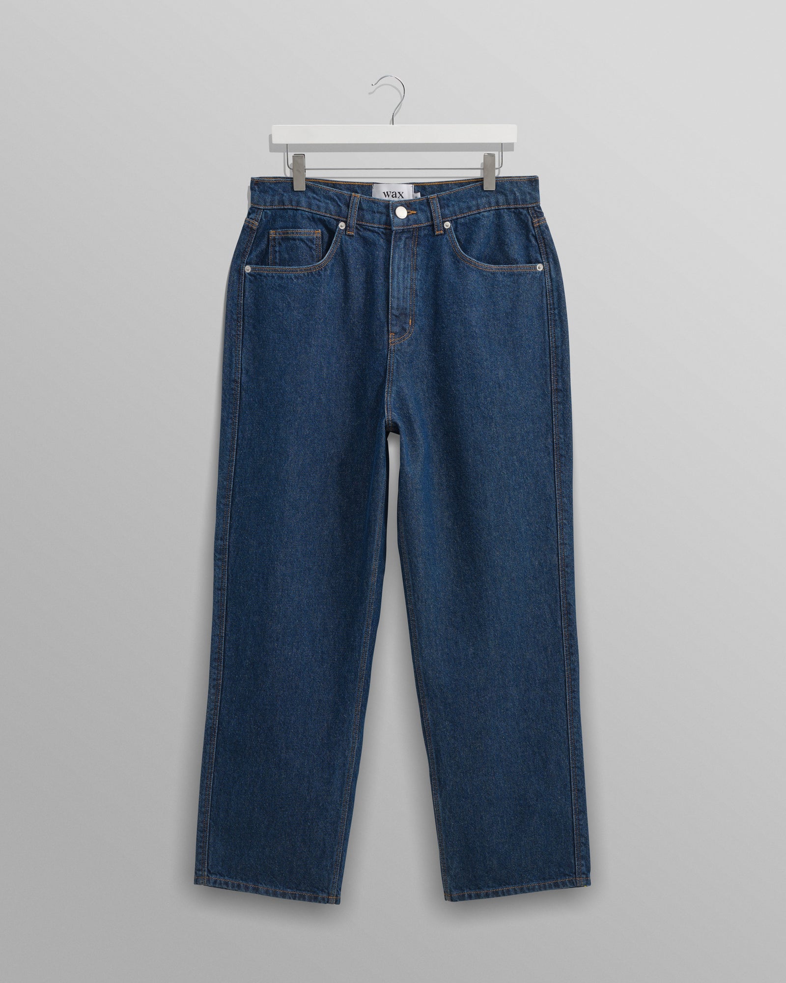 Men's Dark Wash Loose Fit Denim Jeans | Wax London