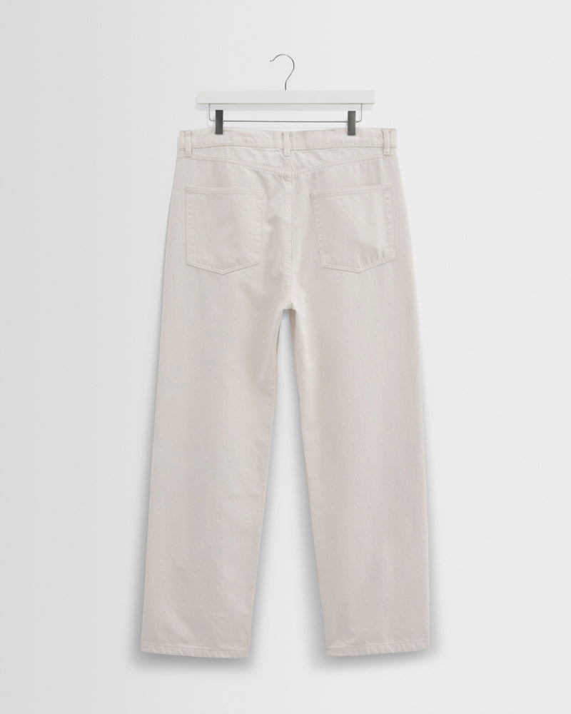 Men's Ecru Loose Fit Denim Jeans | Wax London