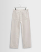 wax london men's Felix - Ecru Loose Fit Denim Jeans