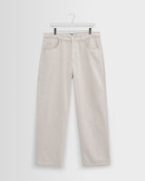 wax london men's Felix - Ecru Loose Fit Denim Jeans