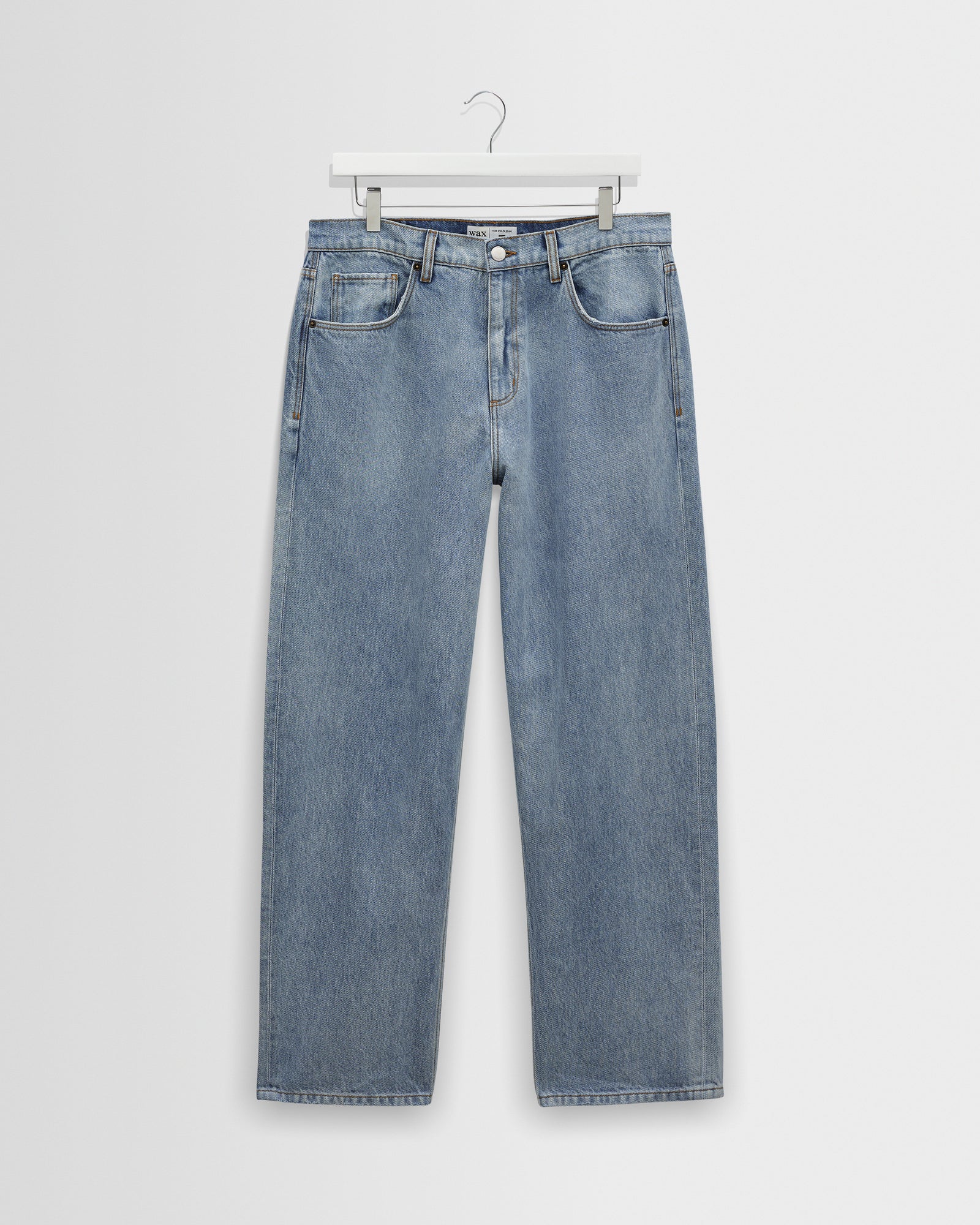 Men's Light Blue Wash Loose Fit Denim Jeans | Wax London Men's Light Blue Wash Loose Fit Denim Jeans | Wax London