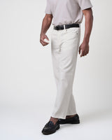 wax london men's Felix - Off White Loose Fit Denim Jeans