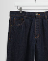 wax london men's Felix - Rinse Wash Japanese Selvedge Loose Fit Denim Jeans