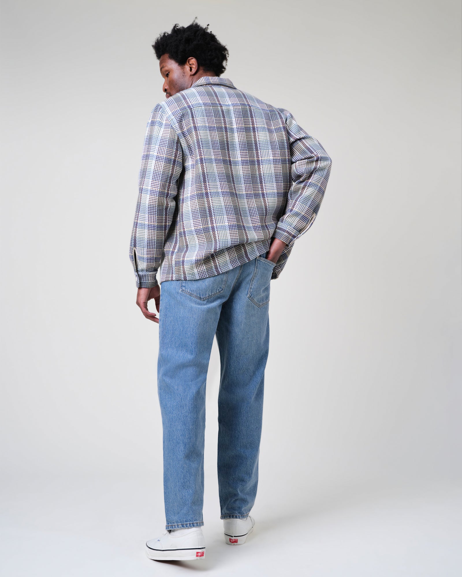Men's Vintage Blue Loose Fit Denim Jeans | Wax London