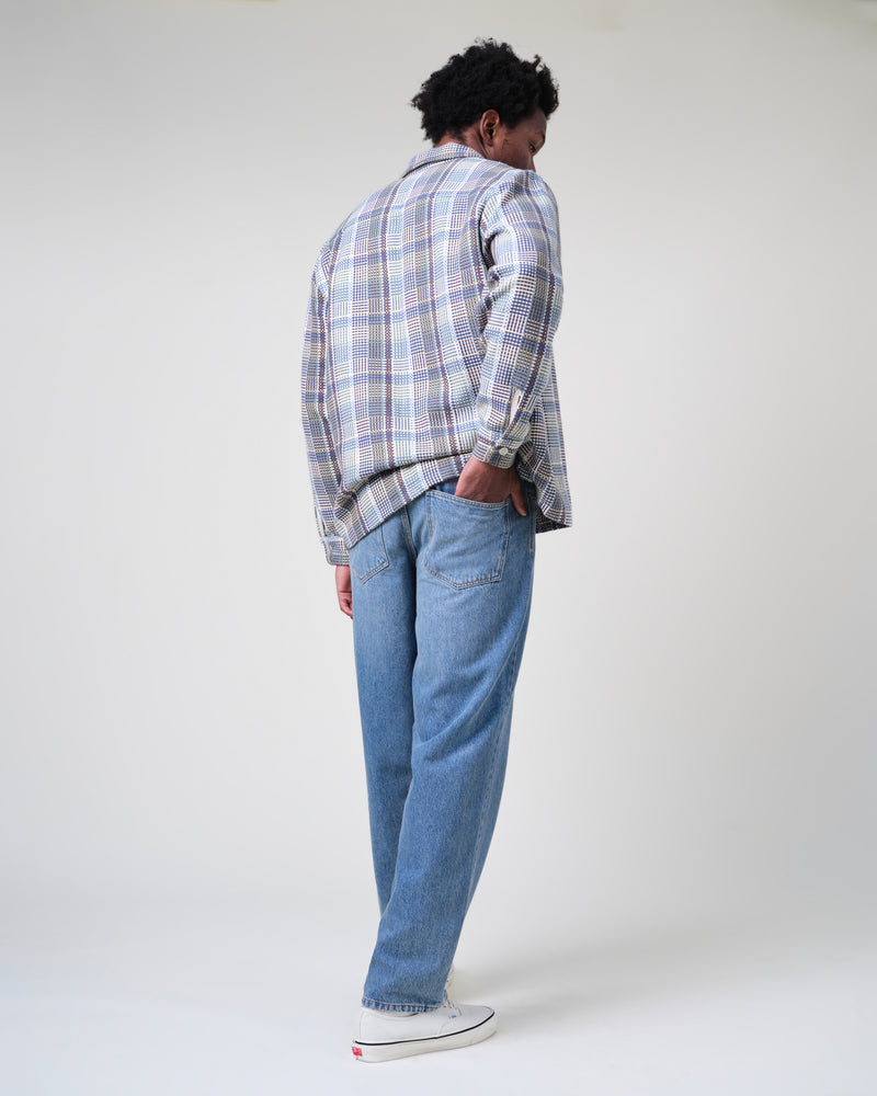 Men's Vintage Blue Loose Fit Denim Jeans | Wax London