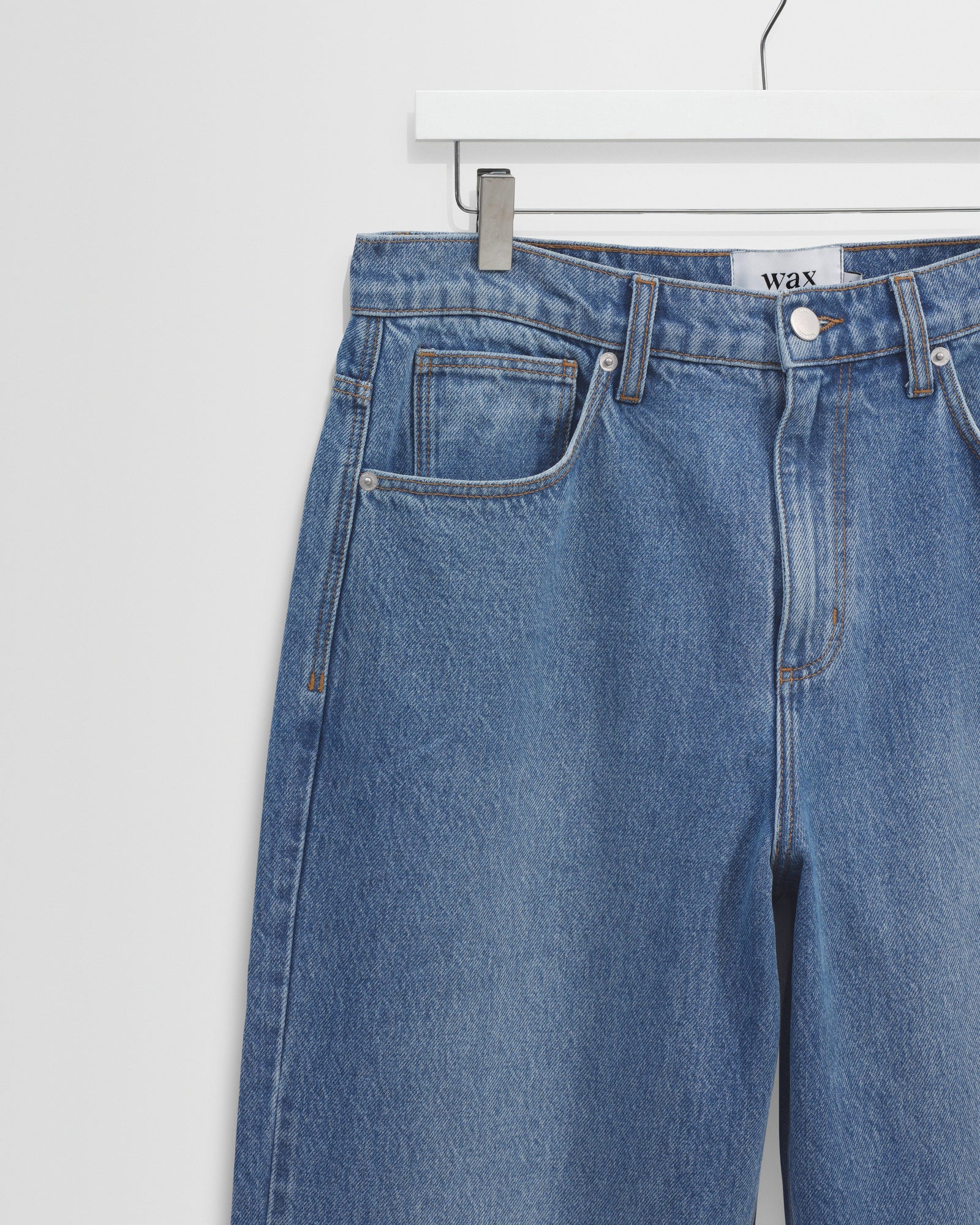 Men's Vintage Blue Loose Fit Denim Jeans | Wax London