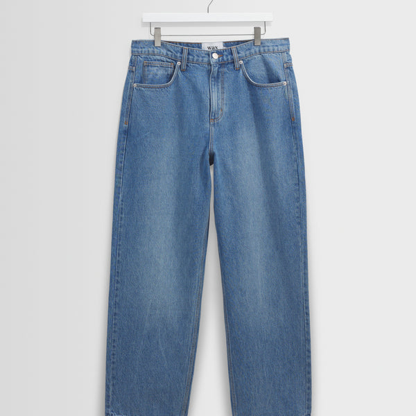Men's Vintage Blue Loose Fit Denim Jeans | Wax London