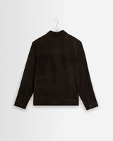 wax london men's Fen - Brown Suede Jacket