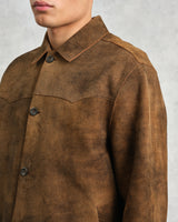 wax london Fen - Tonal Brown Suede Jacket