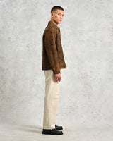 wax london Fen - Tonal Brown Suede Jacket