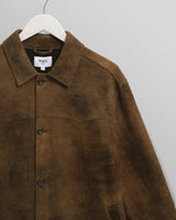 wax london Fen - Tonal Brown Suede Jacket