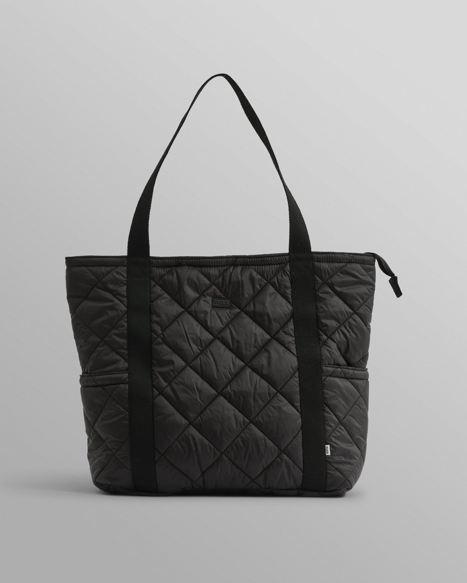 Fields Black Quilted Work Tote Bag Wax London