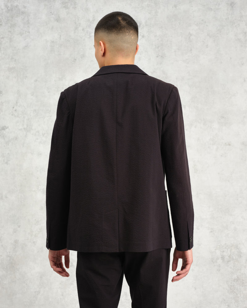 wax london men's Fintry - Black Seersucker Blazer