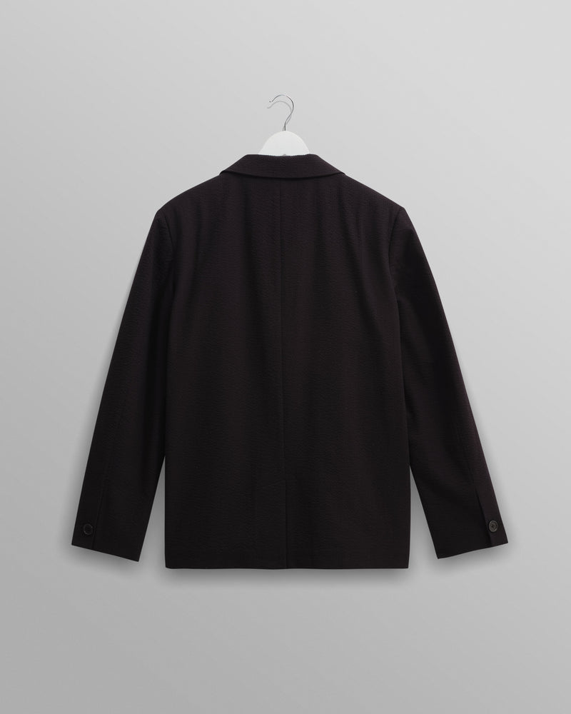 wax london men's Fintry - Black Seersucker Blazer