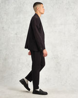wax london men's Fintry - Black Seersucker Blazer