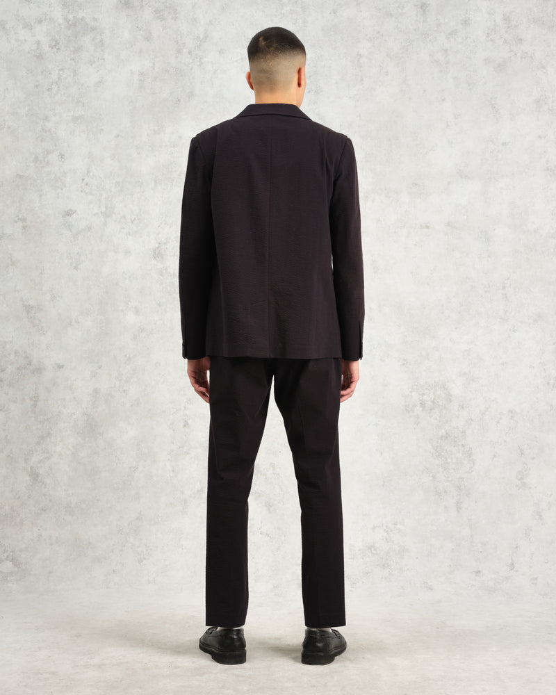 wax london men's Fintry - Black Seersucker Blazer