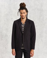 wax london Fintry Blazer Black Seersucker