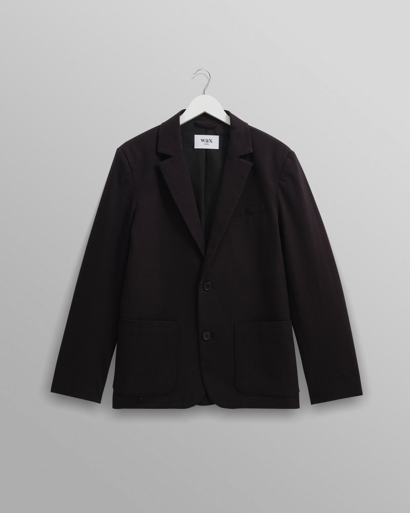 wax london Fintry Blazer Black Seersucker