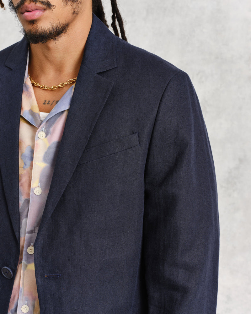 wax london Fintry Blazer Midnight Linen