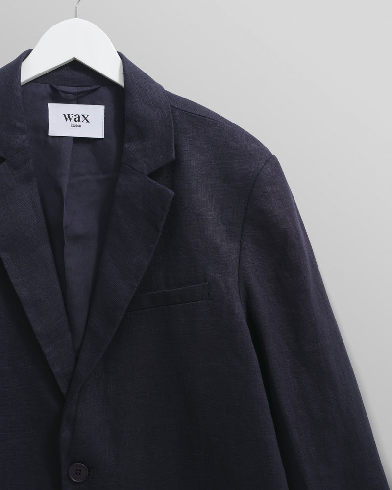 wax london Fintry Blazer Midnight Linen