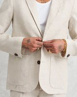 wax london Fintry Blazer Natural Linen