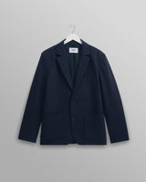 wax london Fintry Blazer Navy Seersucker