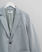 wax london Fintry Blazer Pale Blue Linen