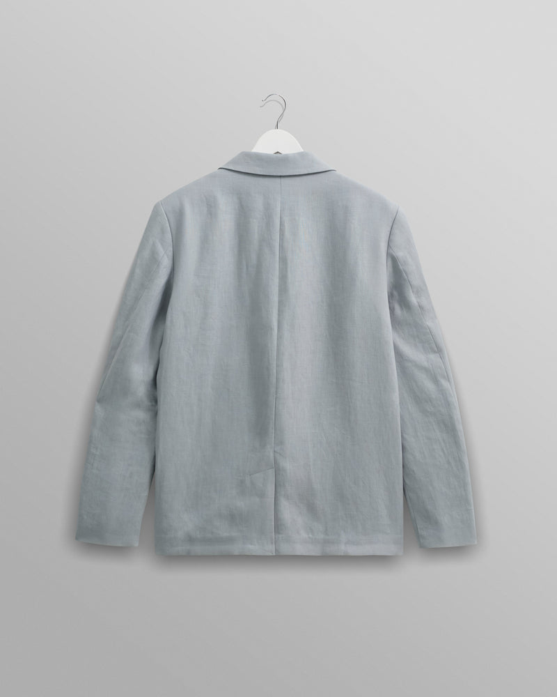 wax london Fintry Blazer Pale Blue Linen